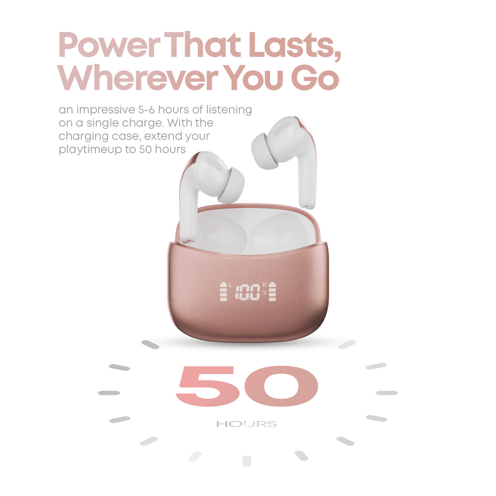 Atom Beats – Bluetooth 5.3, 50Hrs Backup & Noise Reduction in One Compact TWS.