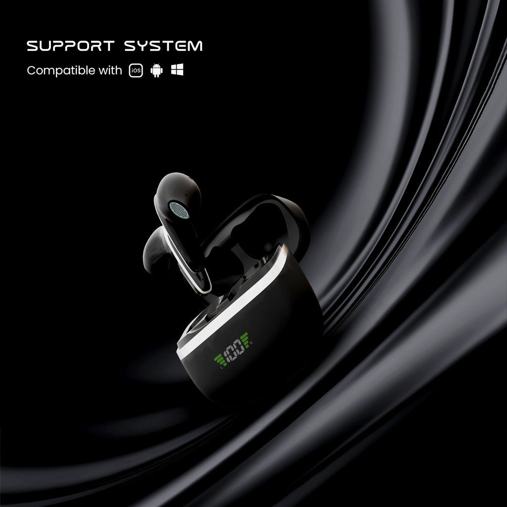 Sonic Beats – 50-Hour HD Wireless Earbuds with BT 5.3, Noise Reduction & IPX5 Water Resistance.