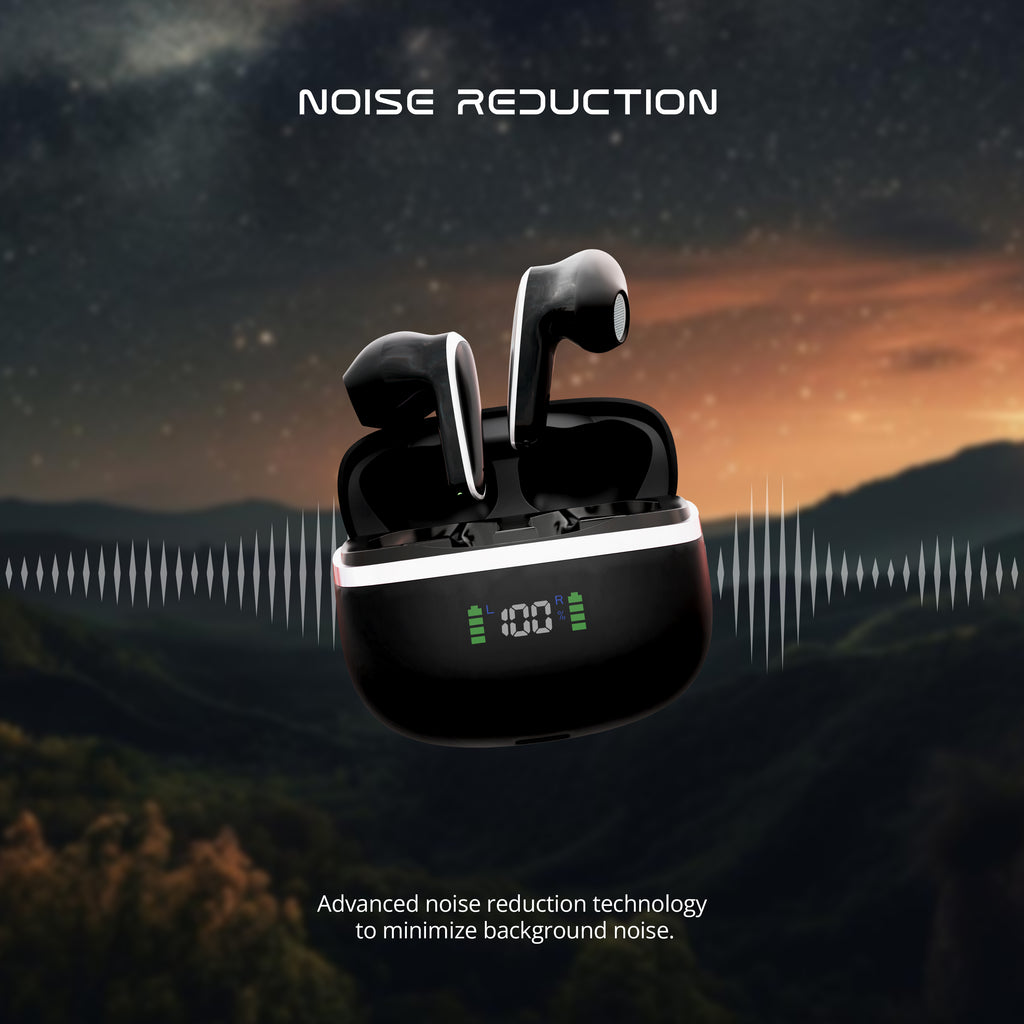 Sonic Beats – 50-Hour HD Wireless Earbuds with BT 5.3, Noise Reduction & IPX5 Water Resistance.
