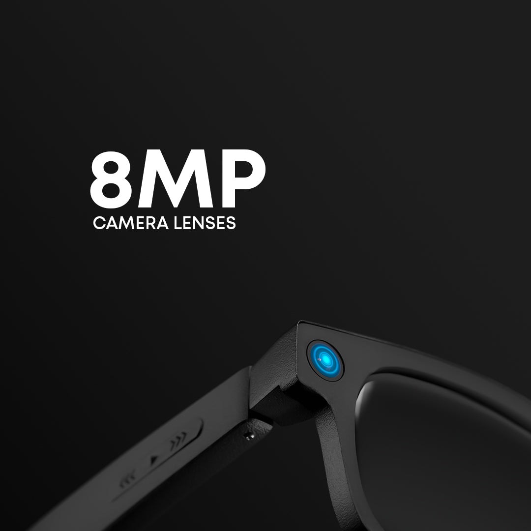 Osmart AI Glasses - 8MP Camera, 1200p 30fps Video Recording, Wi-Fi