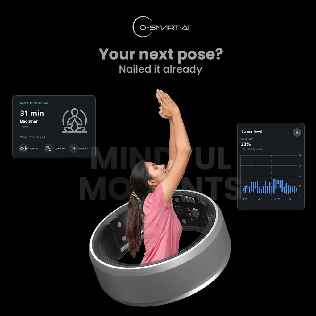 Osmart Smart Ring – Advanced SpO2, Heart Rate & HRV Monitoring + Cycle Prediction