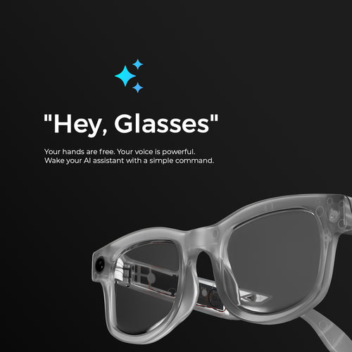 Osmart AI Glasses - 8MP Camera, 1200p 30fps Video Recording, Wi-Fi