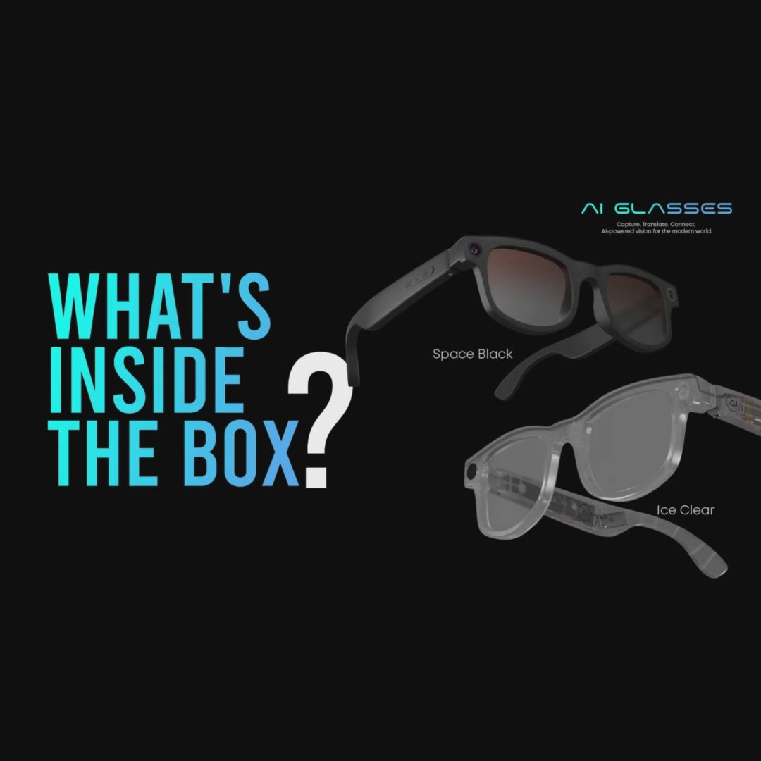 Osmart AI Glasses - 8MP Camera, 1200p 30fps Video Recording, Wi-Fi