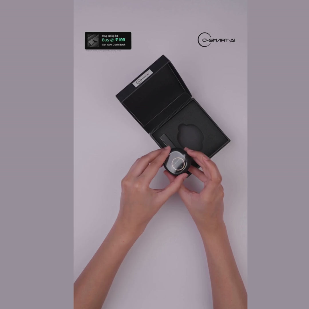 Osmart Smart Ring – Advanced SpO2, Heart Rate & HRV Monitoring + Cycle Prediction