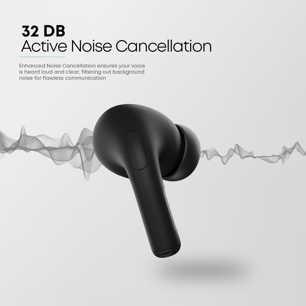 Atom One – Touchscreen ANC TWS with ENC Mic, BT 5.4 & 38H Battery (IPX5).