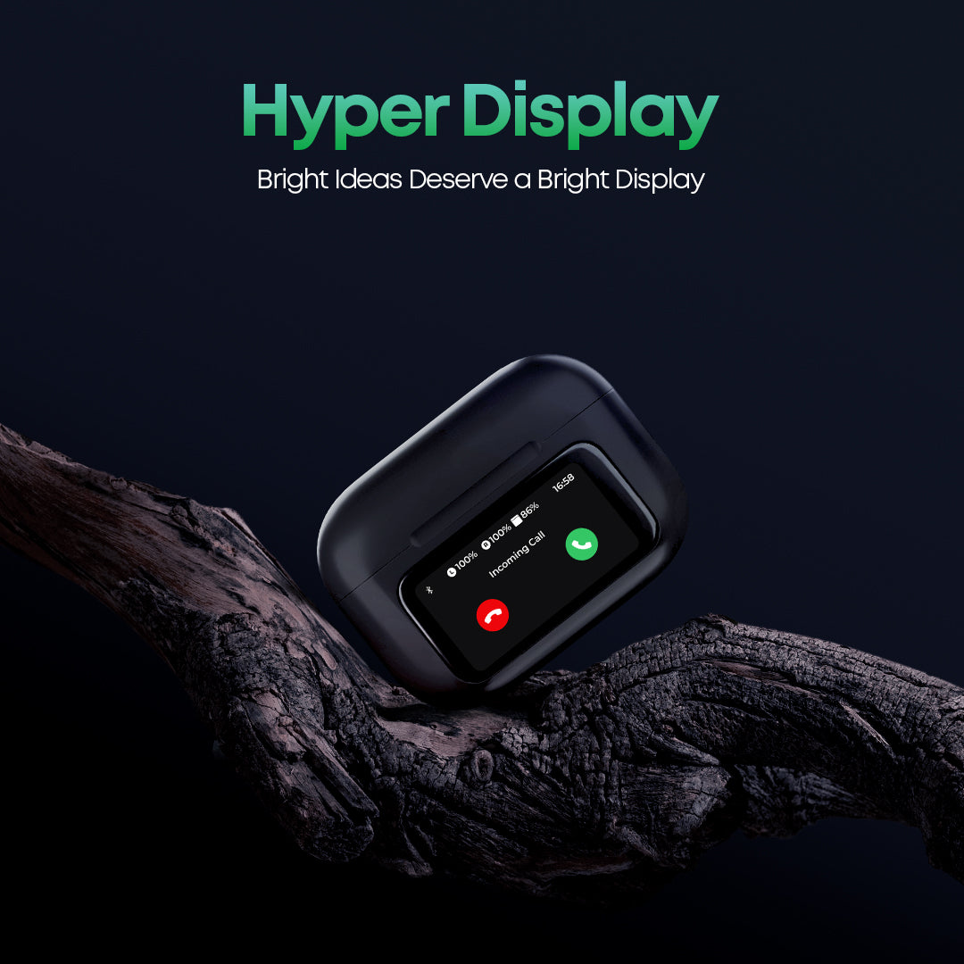 Atom One – Touchscreen ANC TWS with ENC Mic, BT 5.4 & 38H Battery (IPX5).